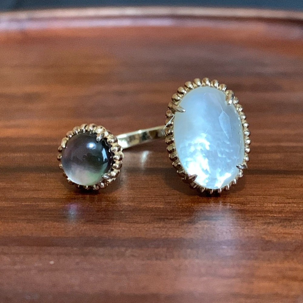 Gold Plated 925 Silver Ring-Adjustable - image 1